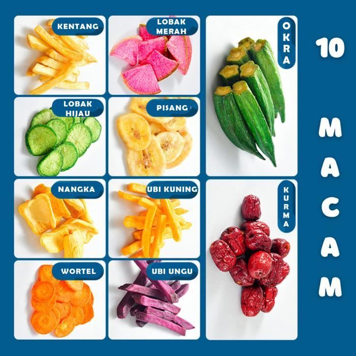 Snack Keripik Sayur Buah Kering Crunchy Veggetable Snack Sehat - Mix sayur, 500gr