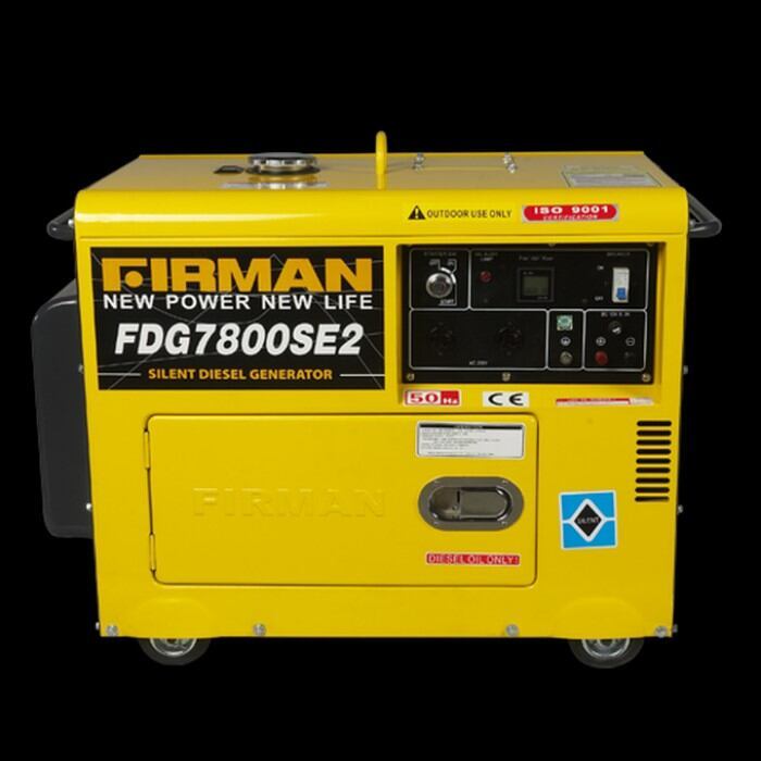 Genset solar Silent Firman 5000 WATT. FDG 7800 SE2. Diesel Solar