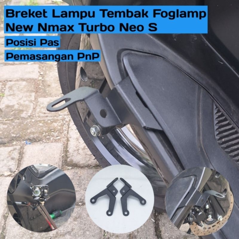 Breket Dudukan Lampu Tembak Bracket Lampu D2 Laser Nmax Turbo Nmax Neo S Dudukan Lampu Tembak Nmax