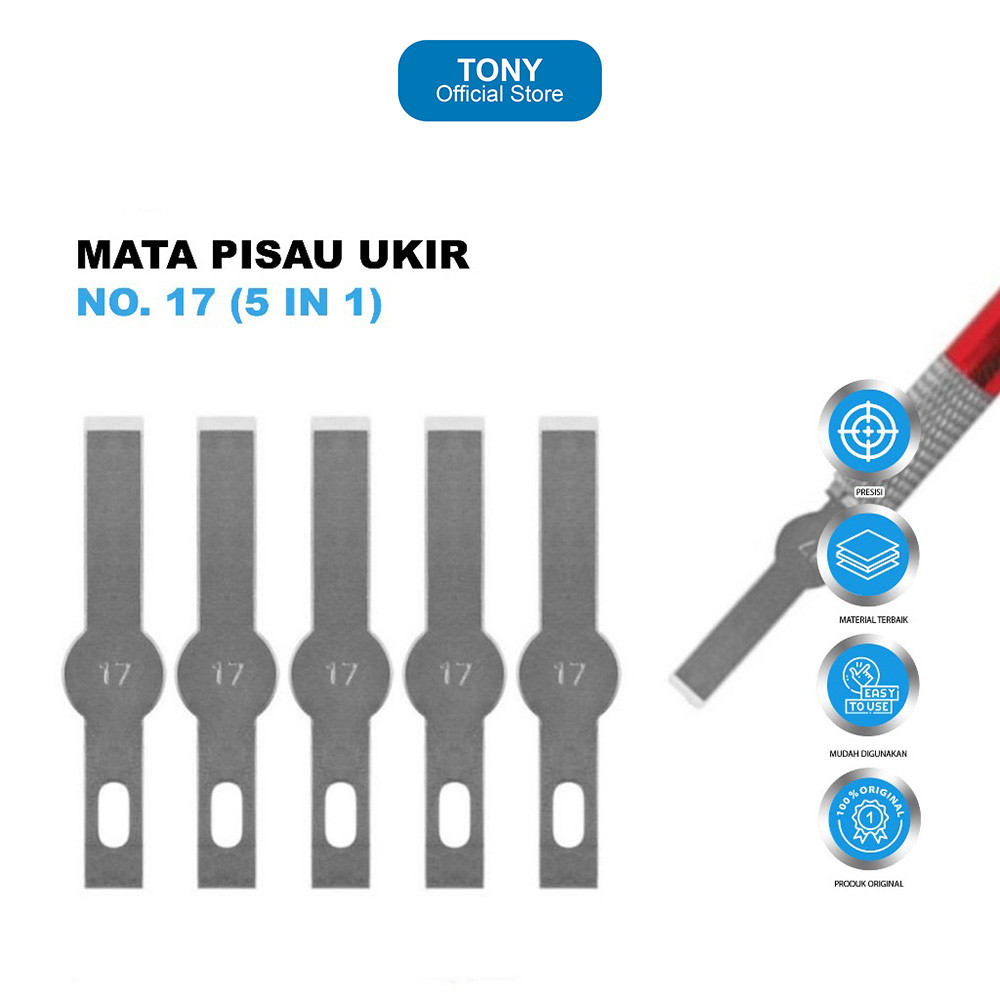 Mata Pisau WLXY No. 17 - 5 In 1 Engraving Blade Ukir Set Original - WLXY NO. 17