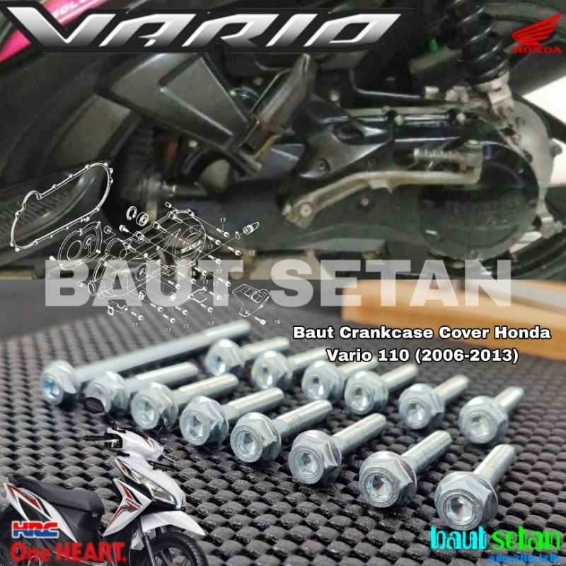 Baut Blok CVT Vario 110 Karbu (2006-2013) Mode Dua Kunci