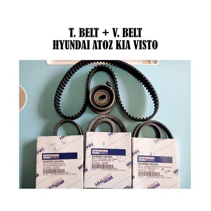 PAKET TIMING BELT ATOZ VISTO TIMING BELT SET HYUNDAI ATOZ KIA VISTO - T.BELT + V.BELT GOODS
