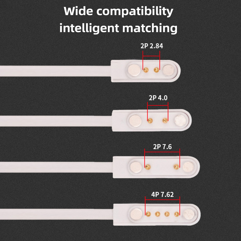 Cabo magnético universal para relógio infantil, carregador de relógio inteligente, 2 pinos, 4 pinos,