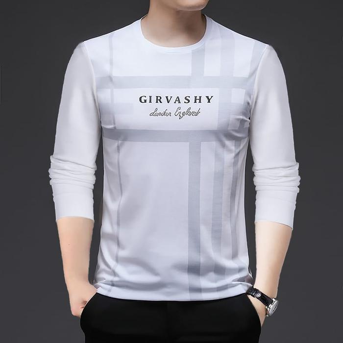(Luxe Style Store) 9SEVEN-Baju sweater GIRVA / baju salur keren lengan panjang / baju kaos trendy ke