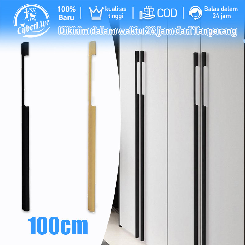 Gagang Pintu Lemari Panjang 100cm Gold Handle Lemari Minimalis Tarikan Pintu Lemari Modern