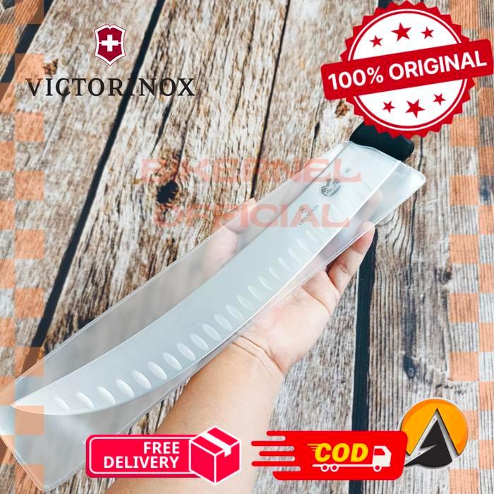 Pisau Butcher knife victorinox granton cimeter fluted 25 cm original swiss 5.7323.25 - 5.7323.31 -bi