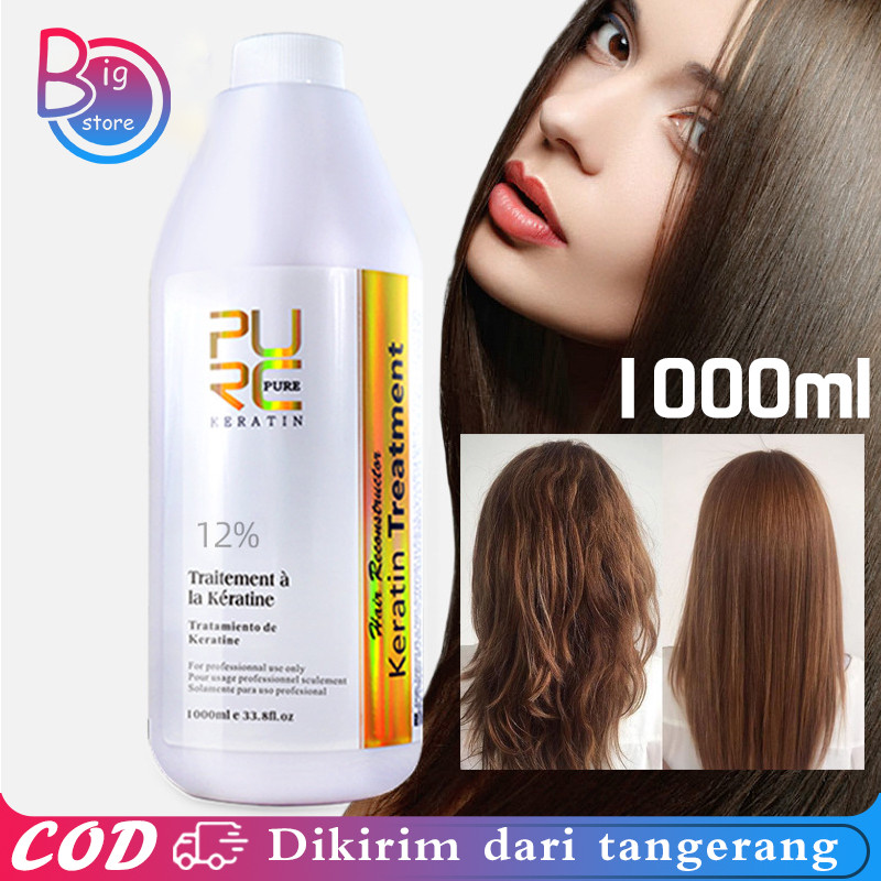 PURC 12% 1000ml Keratin Treatment Smoothing Rambut Brazilian Hair Keratin Serum