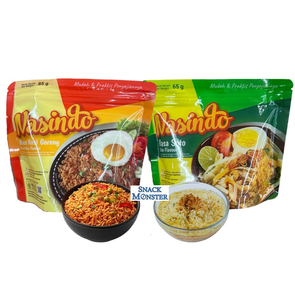 Nasindo Nasi Instan Nasi Goreng dan Soto Siap Saji
