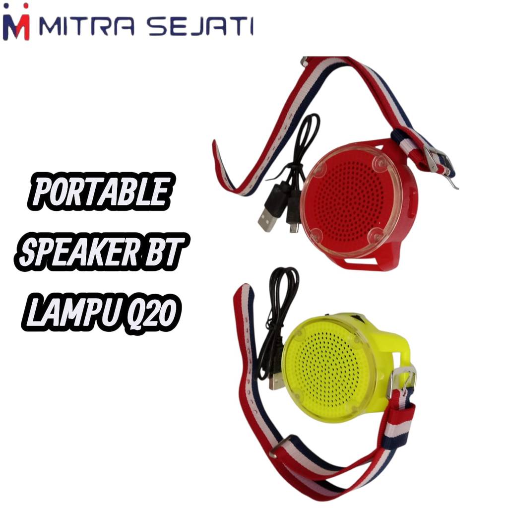 Mitra Sejati Portable Speaker Bluetooth Lampu Q20 Speaker Mini Portabel Mini