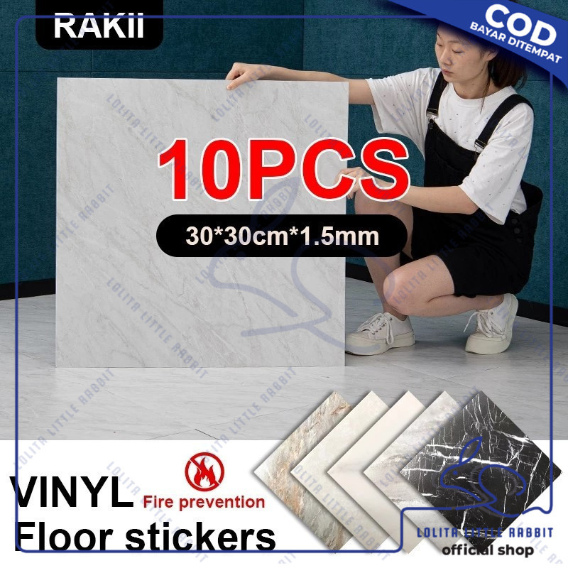 10pcs Lantai Marmer Vinil (30X30 Cm)/Stiker Vinil Lantai Marmer Granit/Stiker Lantai Vinil Lapisan L