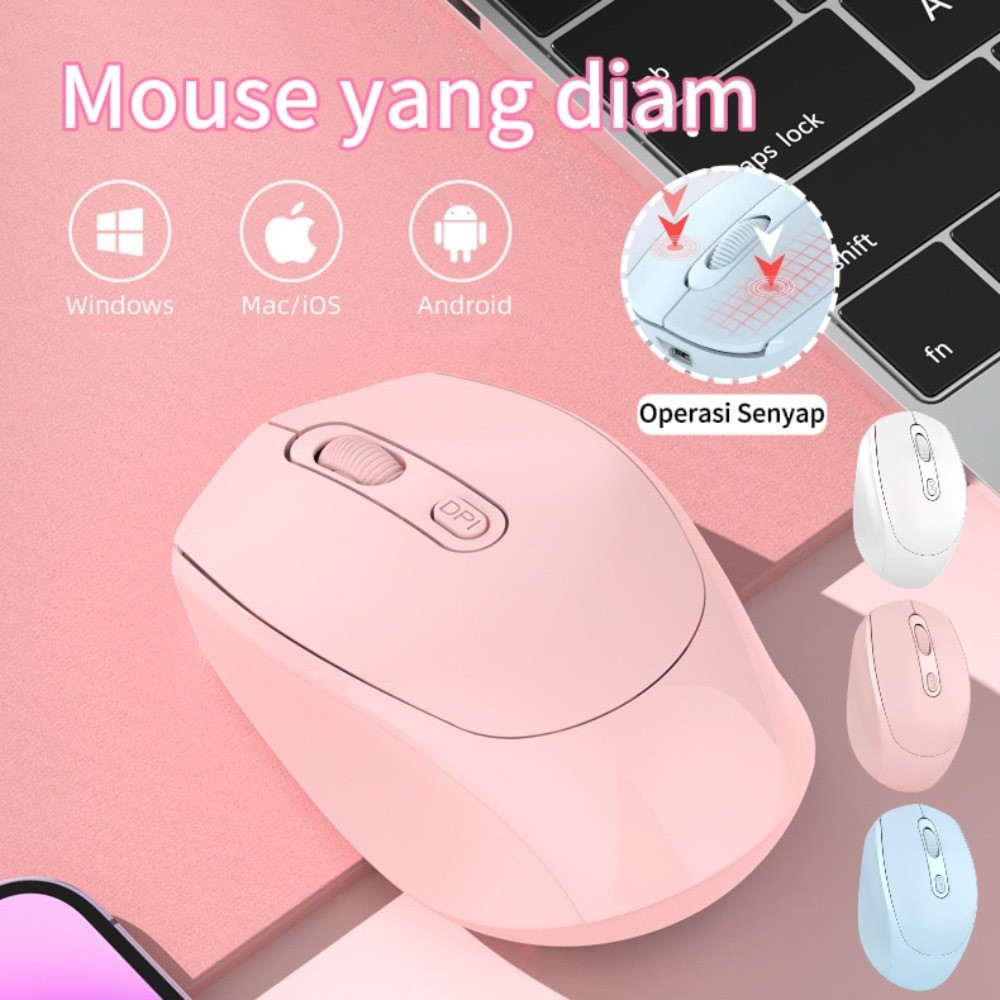 Senyap Nirkabel Bluetooth Mouse Bluetooth Mouse