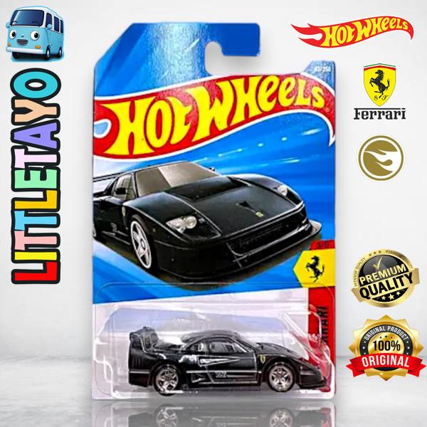 Hot Wheels Super Treasure Hunt Ferrari F40 Competizione Hitam Free Protector