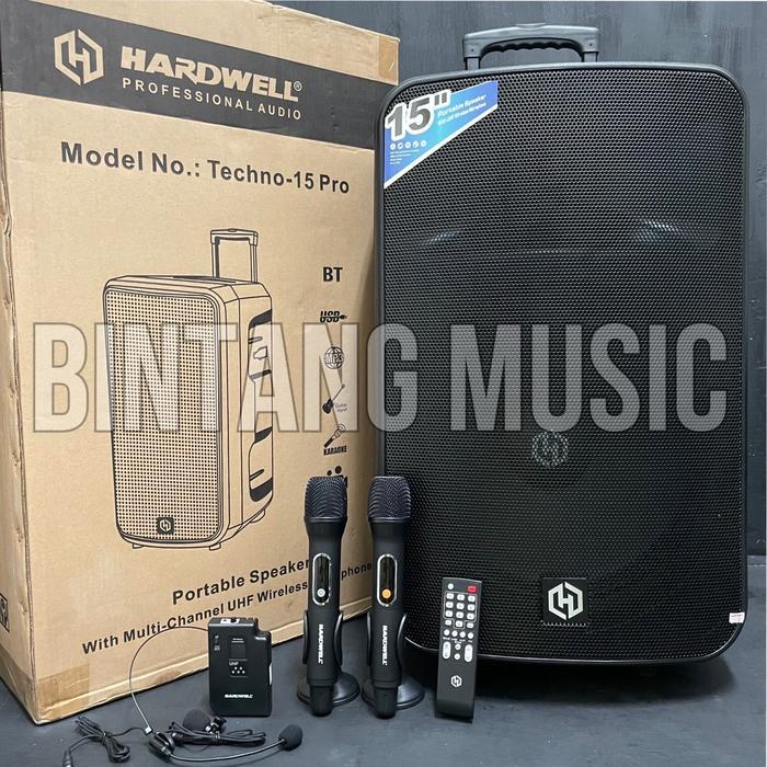 ￼speaker portable hardwell techno 15 pro original speaker bluetooth hardwell techno 15pro
