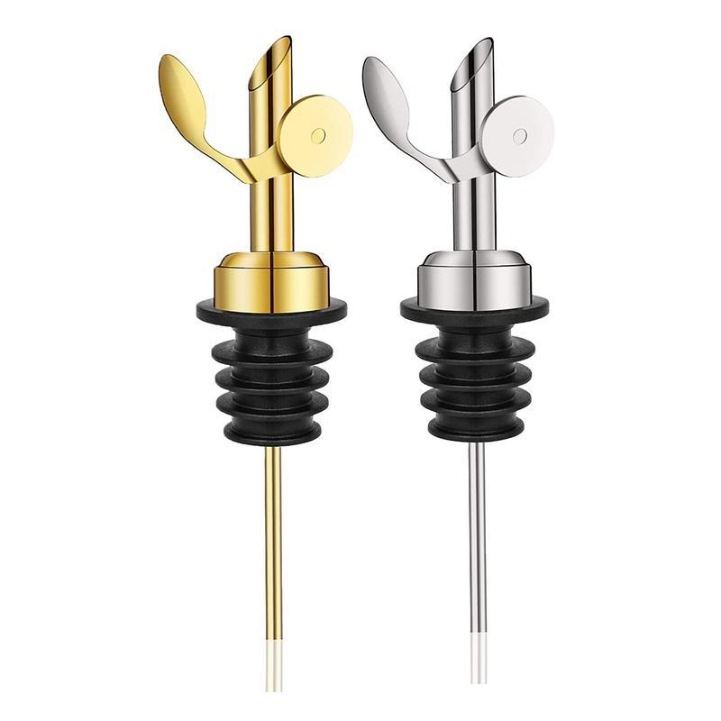 Stainless Steel Bottle Stopper Pourer With Funnel Stainless Steel Oil Bottle Stopper Leakproof Olive