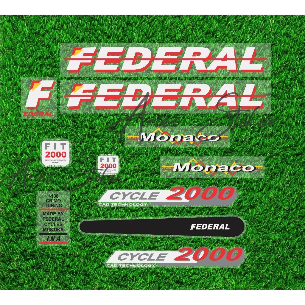 DECAL STIKER SEPEDA FEDERAL MONACO