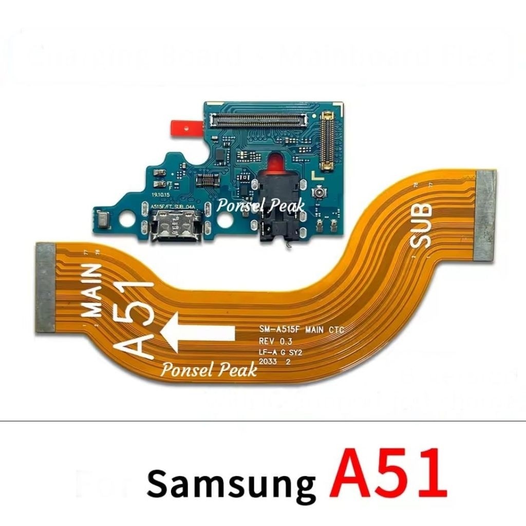 Papan konektor cas Samsung A51+ Flexible Board Samsung A51 Ori
