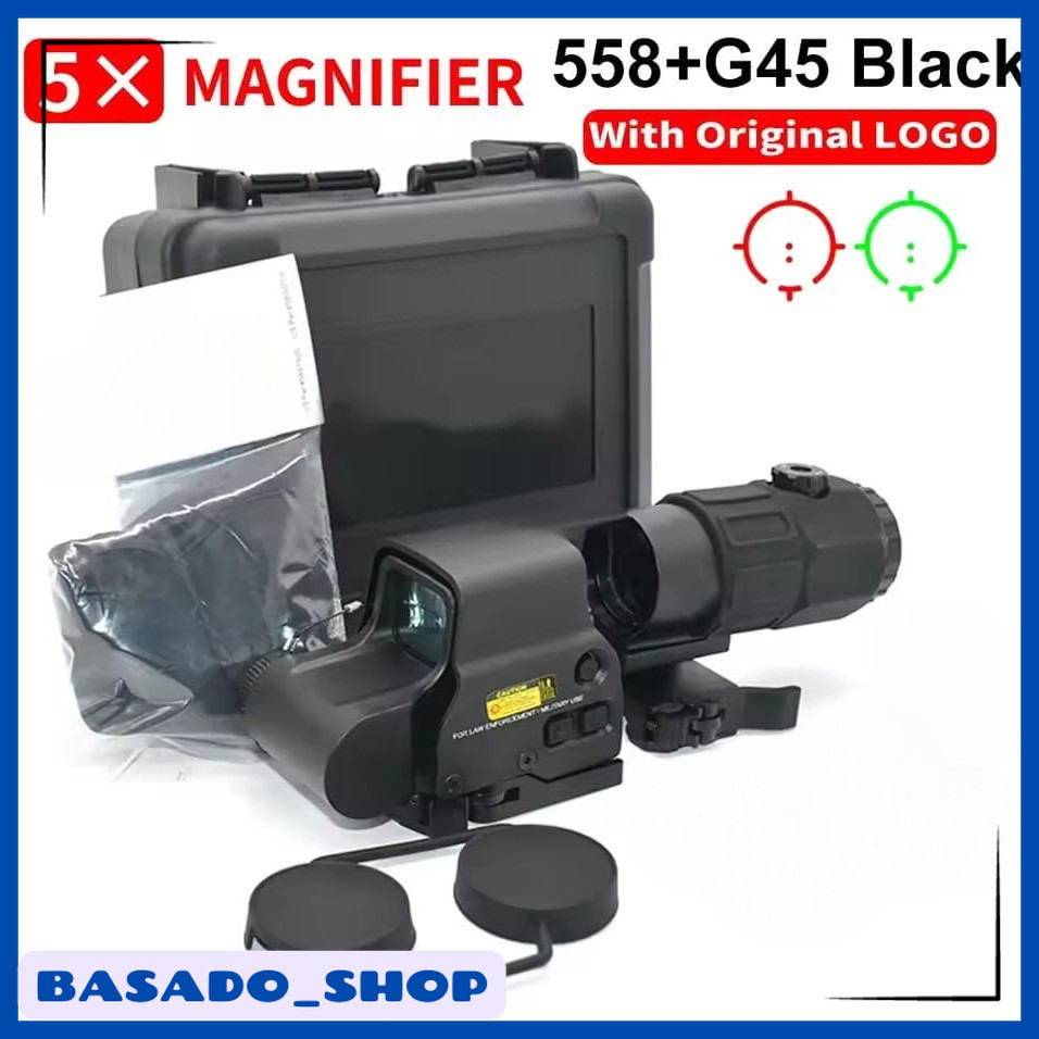 Tactical Laser Holographic Sight 558 5x Magnifier G45 - 112113