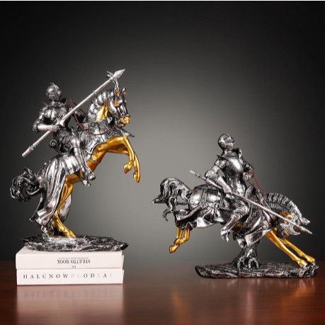 Patung Pajangan Ksatria Berkuda Klasik / The Musketeer Figure Decoration 4027