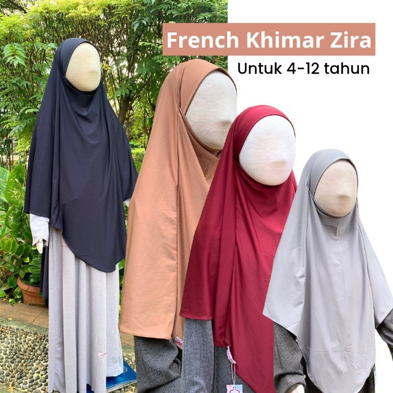 ASMARA French Khimar Anak Jersey Ballerina Usia 4-12 Tahun