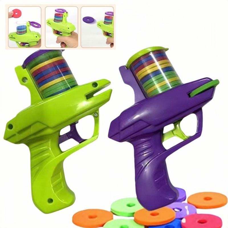 Kids Flying scs Launer Toys EVA Soft Bullet Toy Gun Mini Carrot Flying Saucer Shooting Gun ildren Ou