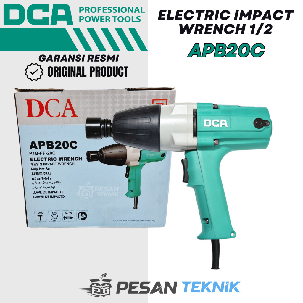Mesin Pembuka Baut Listrik Electric Impact Wrench 1/2" DCA APB20C