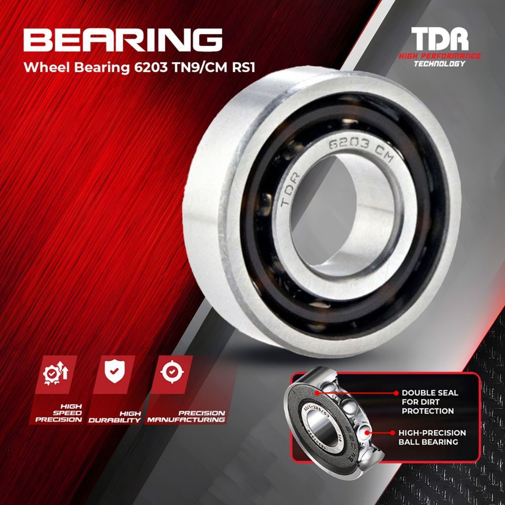 TDR Wheel Bearing 6203 TN9/CM RS1