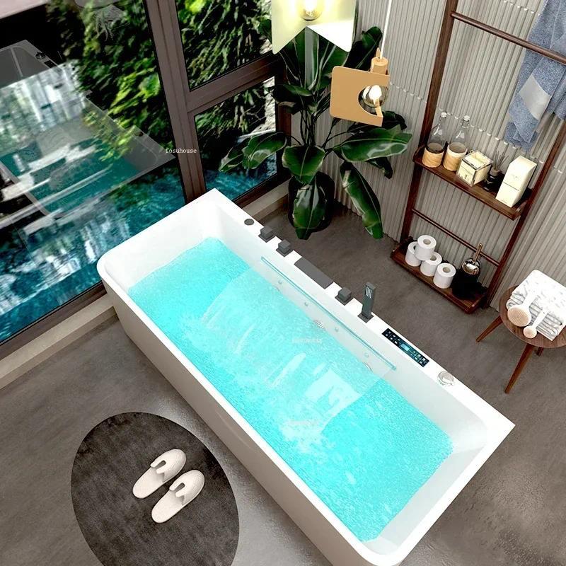 Bathroom Portable Spa Bathtub Modern Simple Hydromassage Bathtub Toilet Adult Bath Tub Waterfall Fau