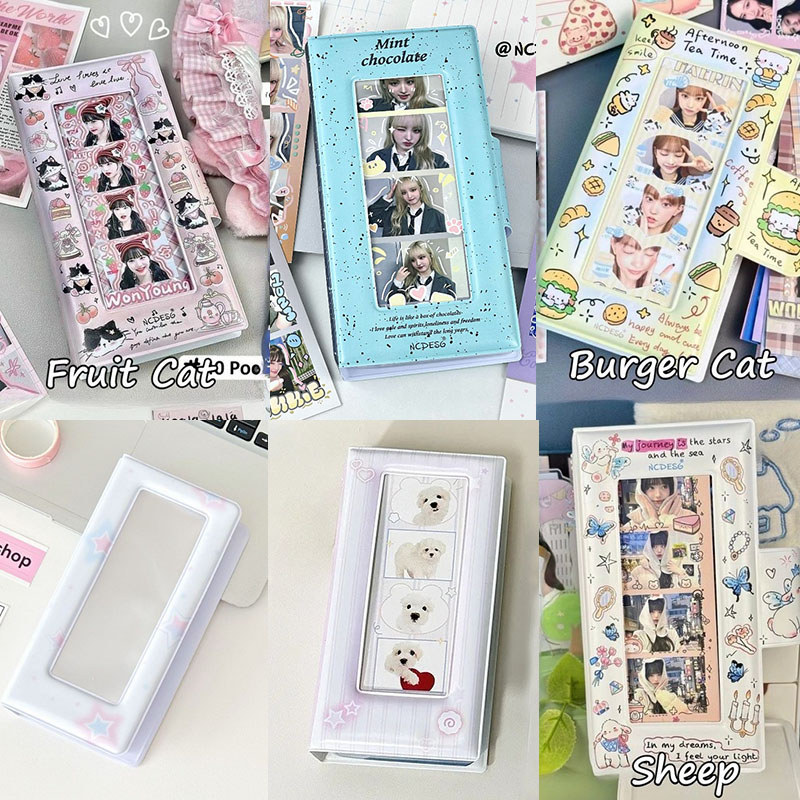 40 Pocket Album Foto Kartu Kecil Album Foto Photostrip Kumpulkan Buku Lucu Ikan Piring Seri Album Fo