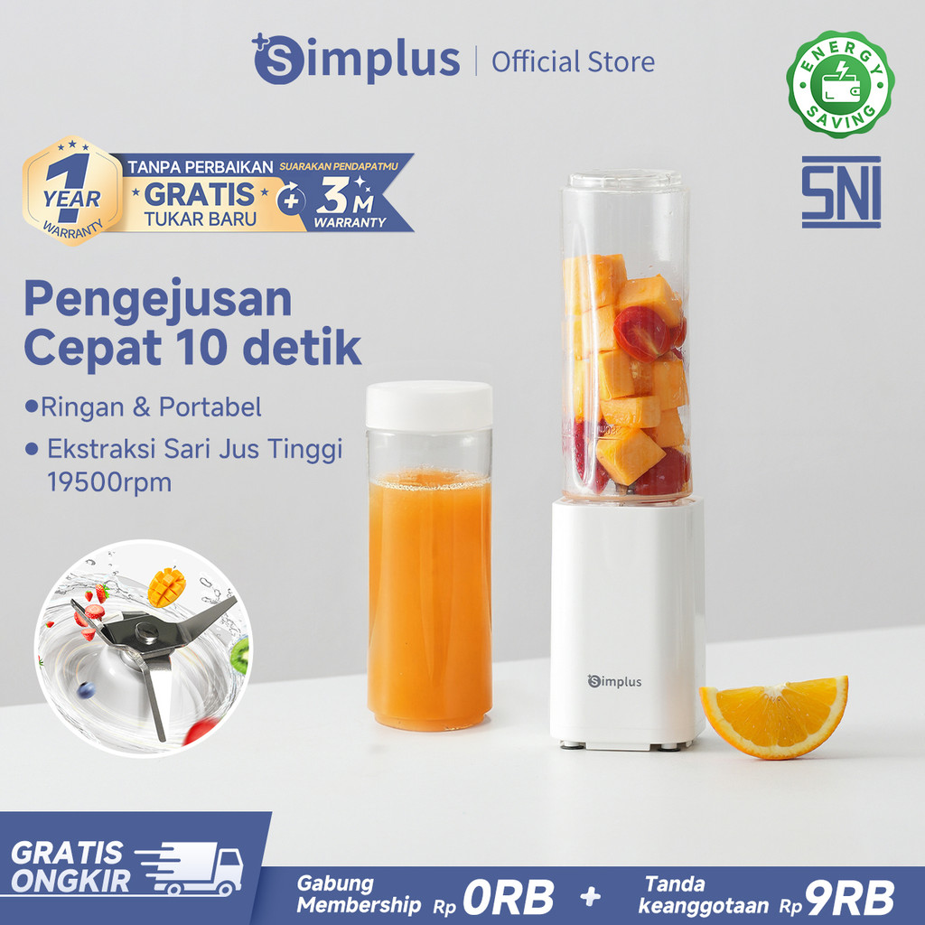 Simplus Blender Juicer Portabel Tumbler Travel Cup Daya 150W Penghalus Makanan