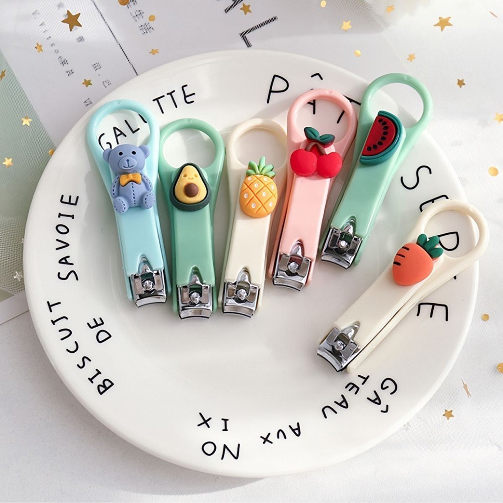 ECERAN Gunting Kuku Mini Karakter 3D Jepit Kuku Aesthetic Nail Clipper Pemotong Kuku HM1032 - Douyou