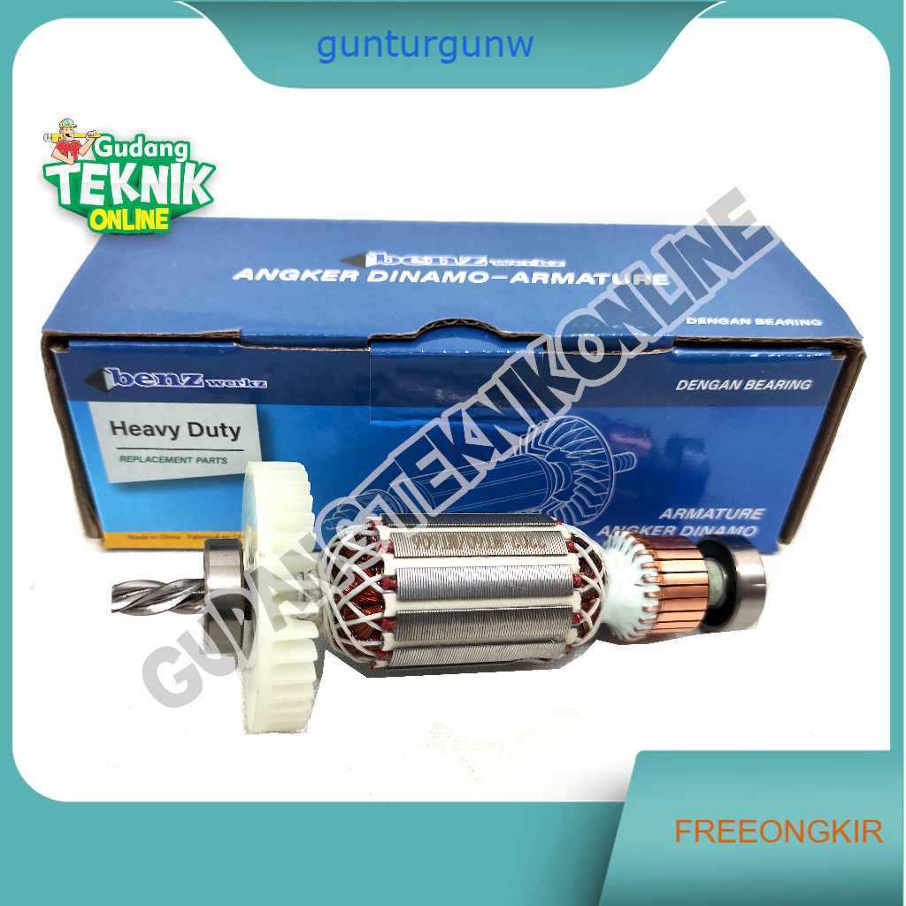 (BENZ BZ2202 ANGKER) ARMATURE Bor Tangan MT60 MT606 BENZ Makita Maktec / ARMATURE DINAMO Bor Listrik