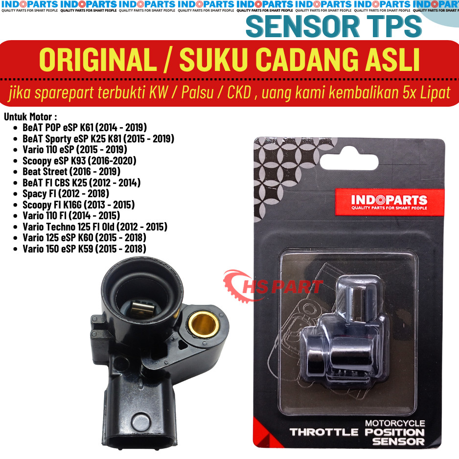 Sensor TPS Beat Fi POP Street Stater Kasar Halus Scoopy Spacy Vario 110 125 150 Original Indoparts