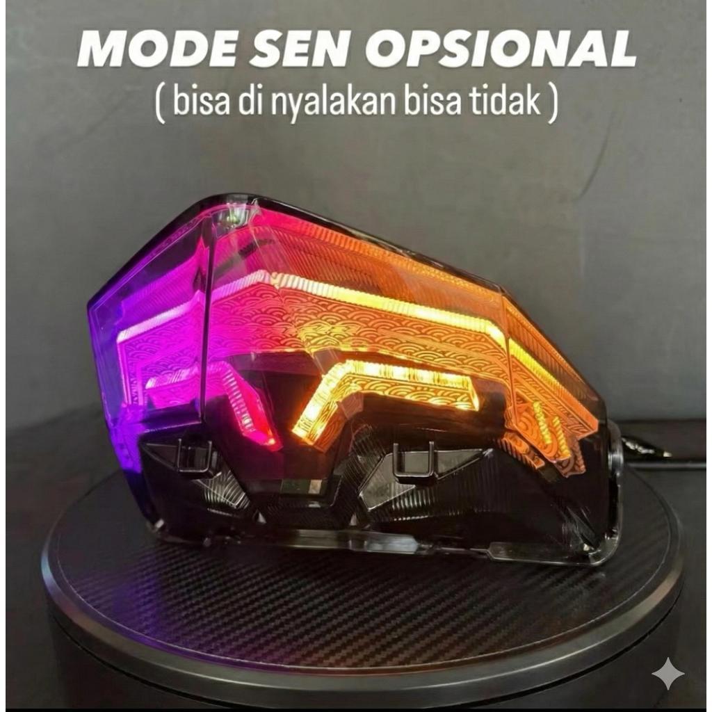 Stoplamp Slim Frame Lazy Leji RGB Untuk Semua Jenis Motor Custom Original