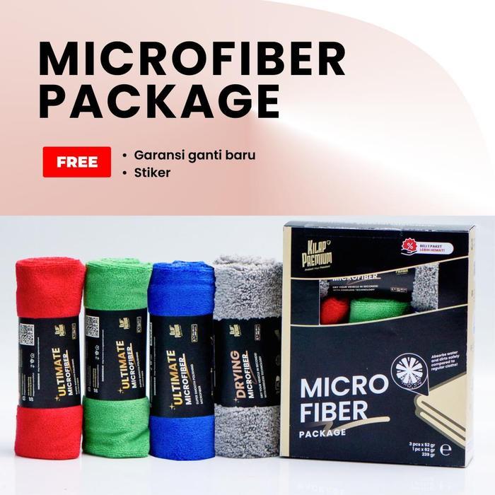 Microfiber Package | Kilap Premium - Paket Lap Microfiber, Microfiber Pengering, Microfiber Poles, K