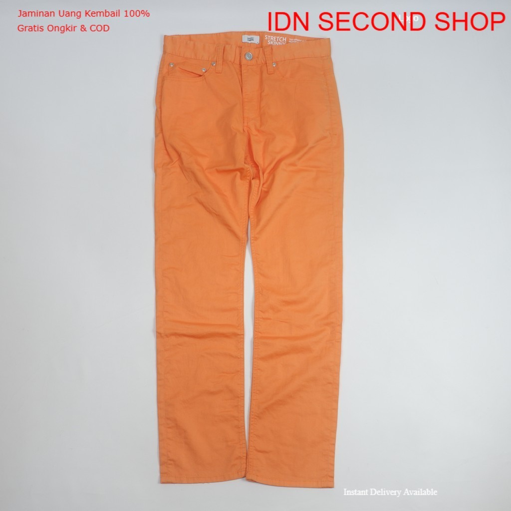 Browny Standard Stretch Skinny Orange Pants Slim Fit - Preloved