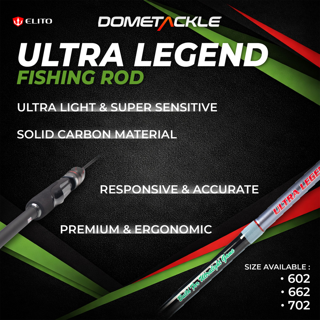 Joran Spinning Ultra Legend Elito 662 702 Carbon Solid Monoque Tube | Shimano Cruzar BX FG Joran Pan