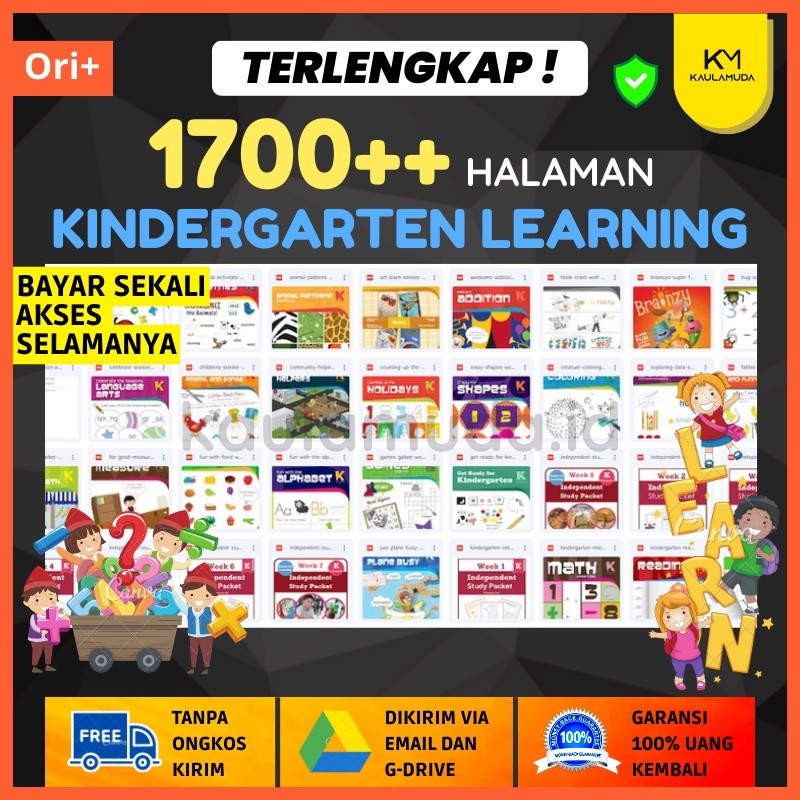 GRATIS BUKU KOMIK 1, PAKET KINDERGARTEN LEARNING PRINTABLE Buku Edukasi Anak Buku Worksheet Ebook Eb