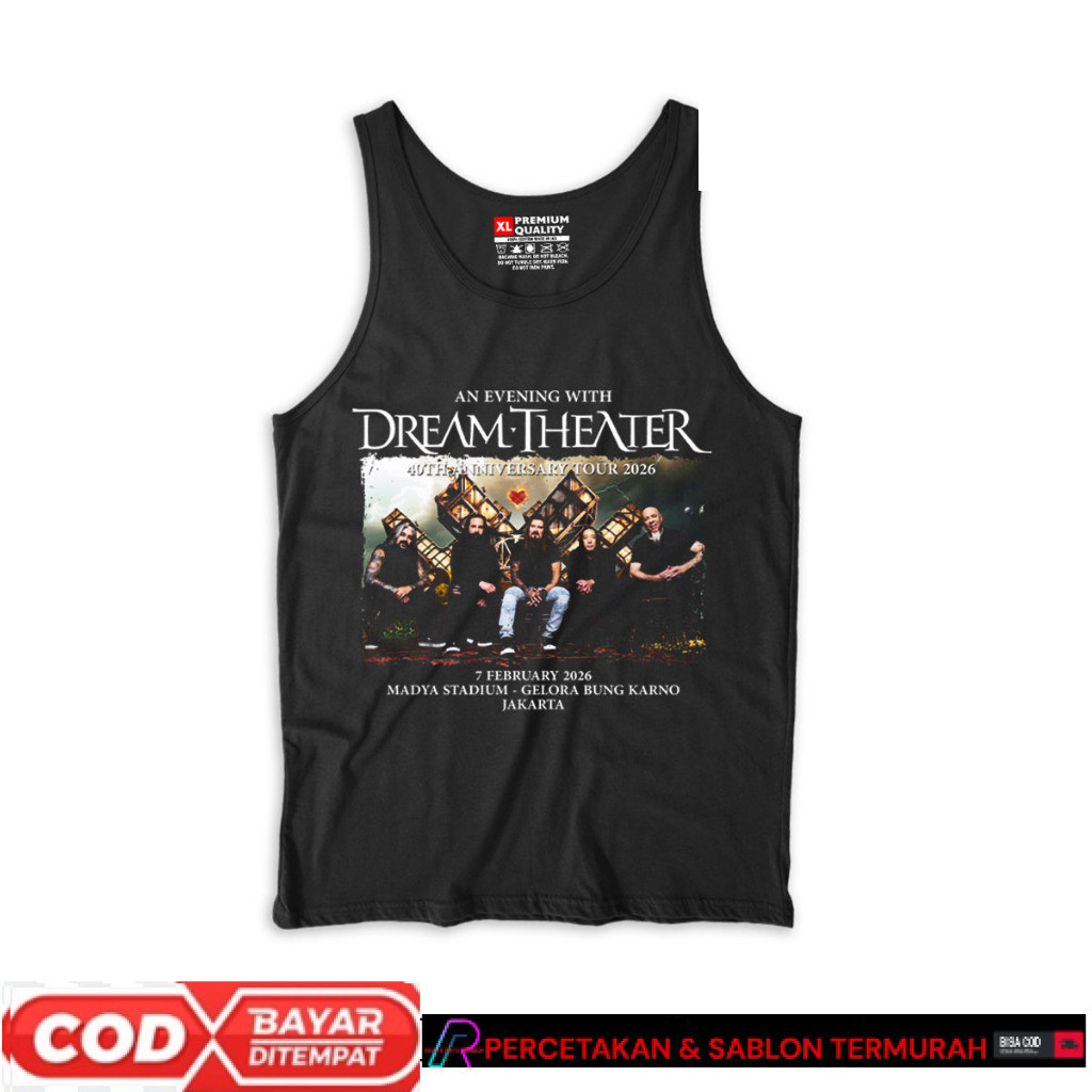 REDSTOREMERCH Kaos LEKBONG Dream Theater Tour 2026 KAOS Dream theater Bahan COTTON COMBED 24S | KAOS