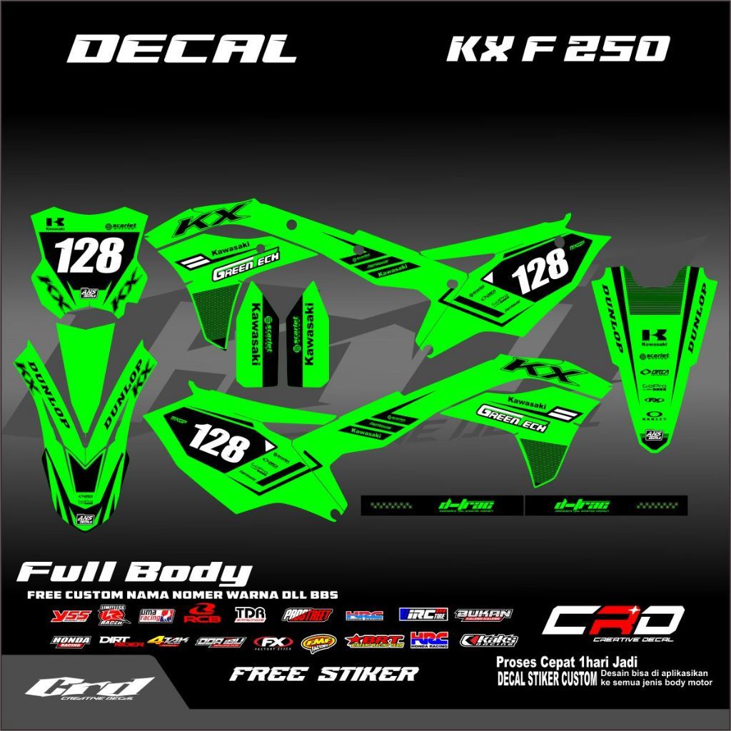 DECAL STICKER KX 250 DECAL KX 450 DECAL STICKER KXF 250 DECAL KXF 450