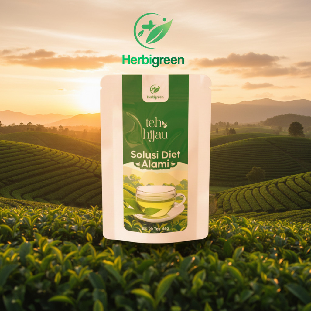 HERBIGREEN JSR TEH - TEH HIJAU DIET PELANGSING / TEH HIJAU ORIGINAL / TEH HIJAU PENURUN BERAT BADAN 