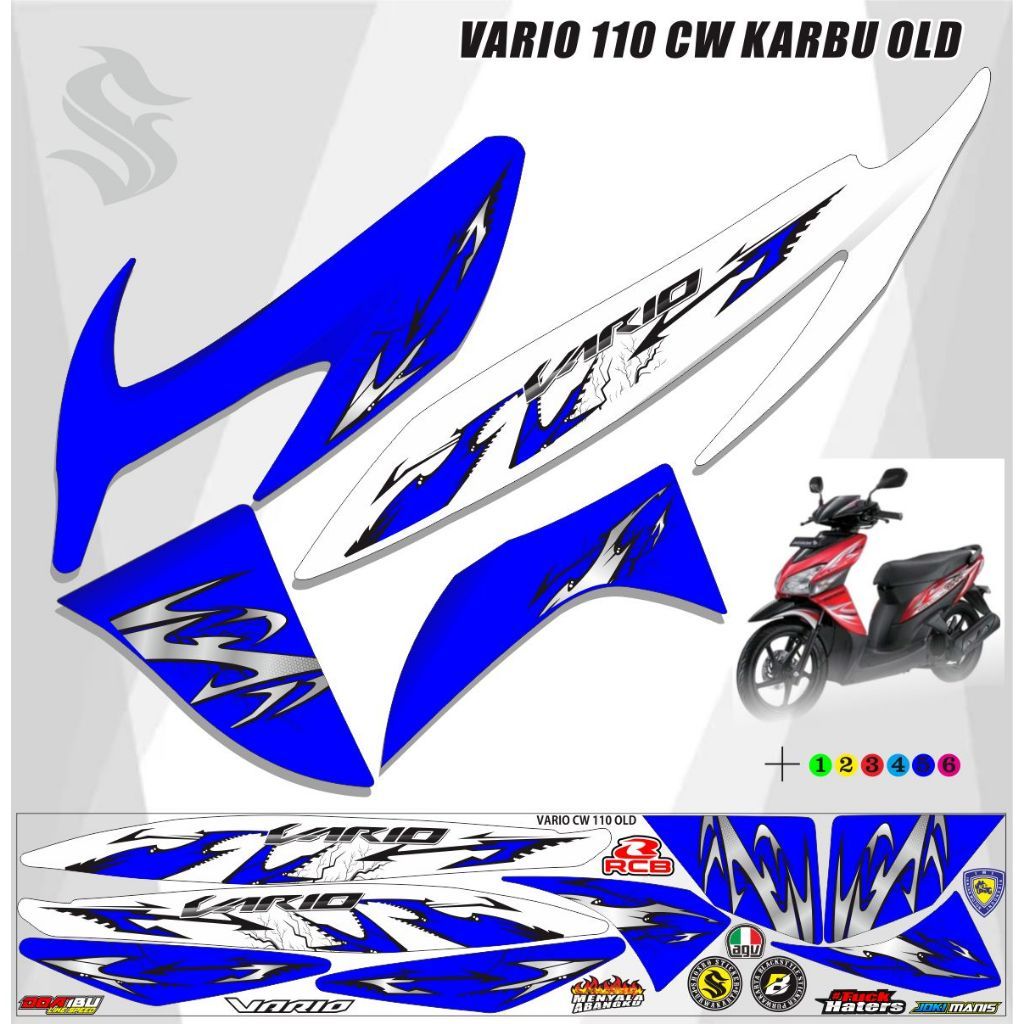 STICKER VARIO OLD 110 / STRIPING POLET VARIO CW 110 / DECAL