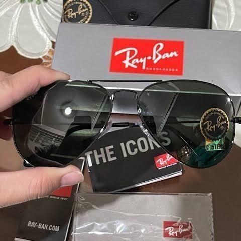 Kacamata Origināl Rāybān RB3026 Aviator Black Frame Lensa Kaca