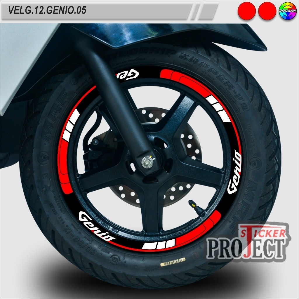 Sticker Variasi Velg Motor Semua Type Ring 12 GENIO VELG.12.GENIO.05