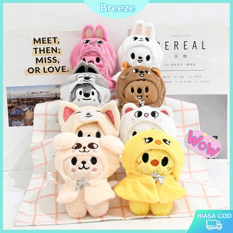 Skzoo Plush Keychain Lucu | Boneka Stray Kids Karakter Wolf Chan | Gantungan Tas Koleksi Kpop