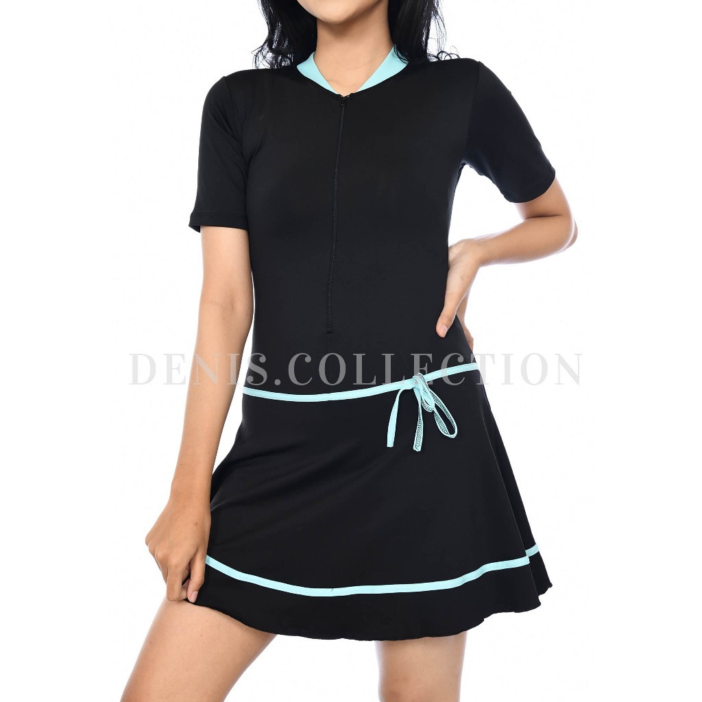 New Baju Renang Wanita/Baju renang Diving Rok Polos Tangan pendek renang celana pendek rok perempuan
