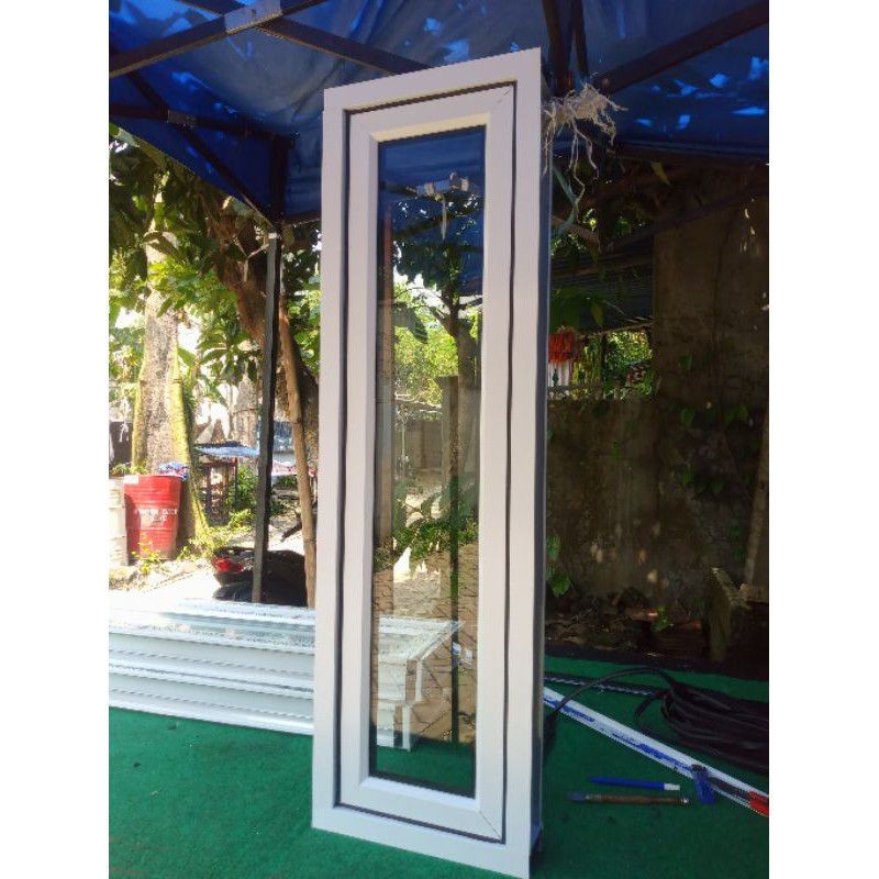 kusen+jendela almunium 160x50, 150x60, 160x40,komplit pakking kayu