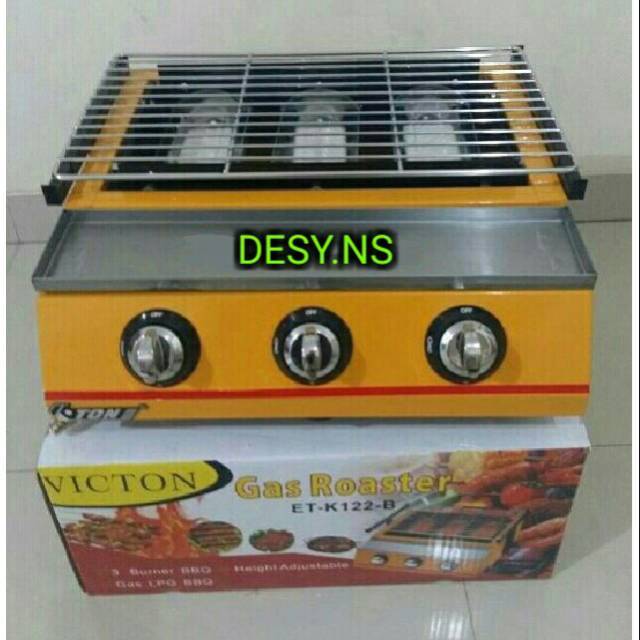 GAS ROASTER 3 TUNGKU/ALAT PEMANGGANG 3 TUNGKU/PEMANGGANG SOSIS/GAS ROASTER/PEMANGGANG/ROASTER