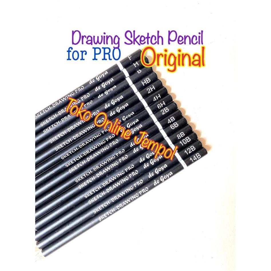 Pensil Drawing Sketch De Goya Sketsa Pencil 14B 12B 10B 8B 6B 4B F HB - 14B