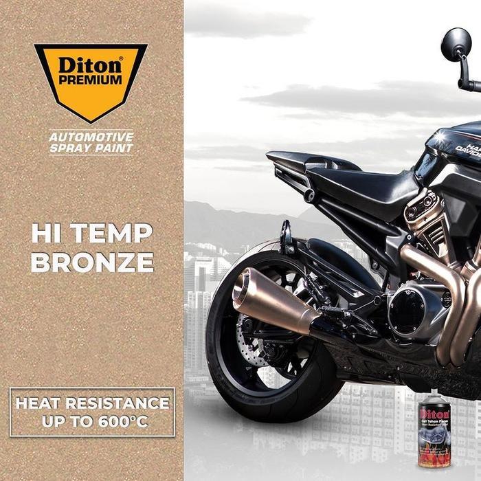 CAT SEMPROT DITON PREMIUM 400CC WARNA DASAR CLEAR GLOSS MATT - HI-TEMP BRONZE
