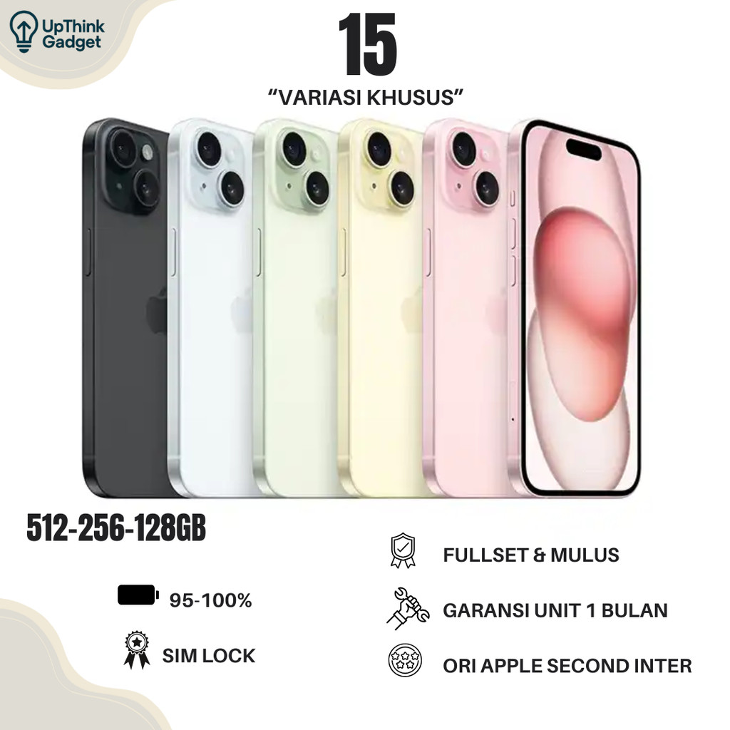 iphone mulus 15-15plus second bisa live & game minus 512gb 256gb 128gb original 100% fullset mulus l